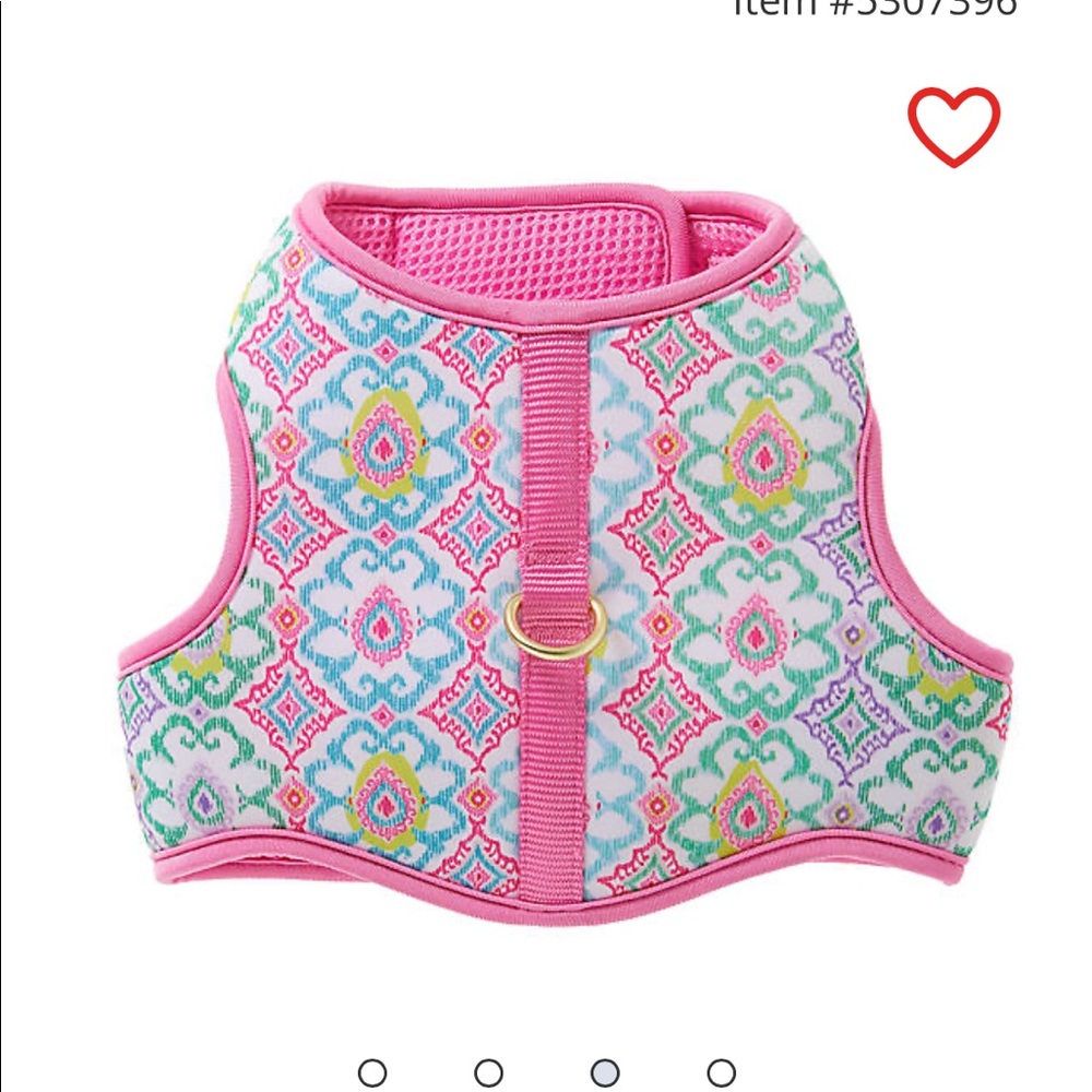 Top Paw® Green & Pink Floral Adjustable Vest Dog Harness